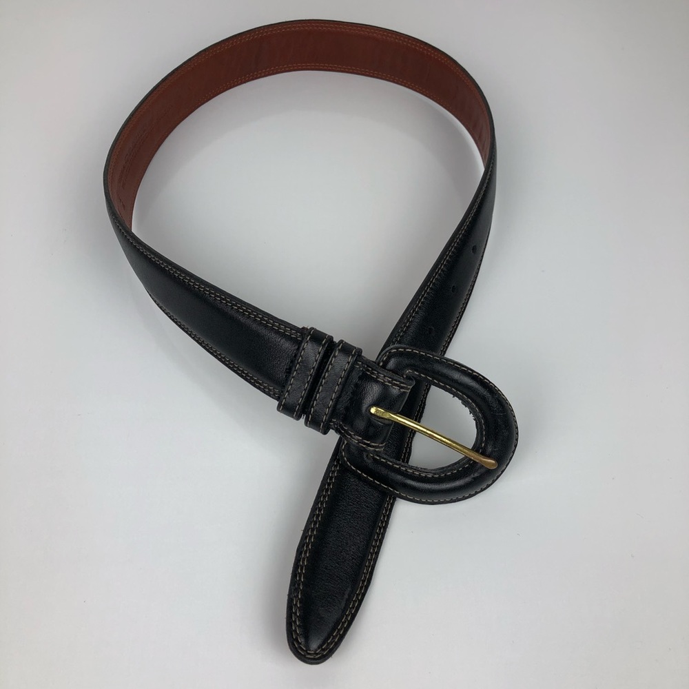 Coach black leather belt Size small
